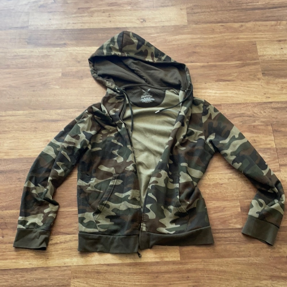 Camo zipper hoodie
